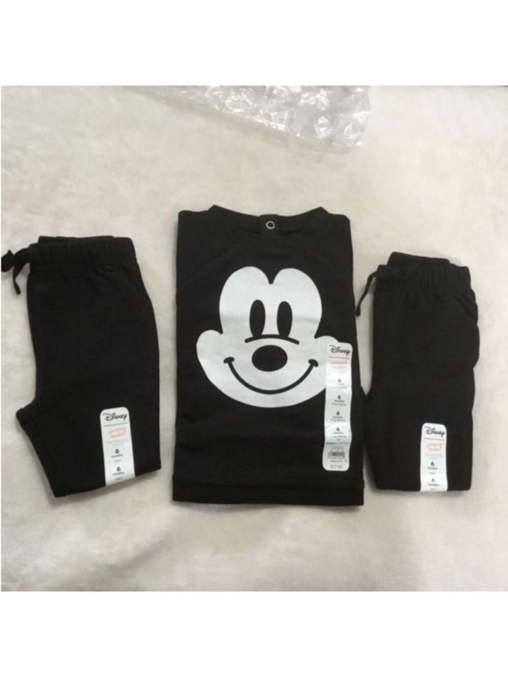 Disney Jumping Beans Unisex top & 2 pair pants Mickey Mouse 6 months